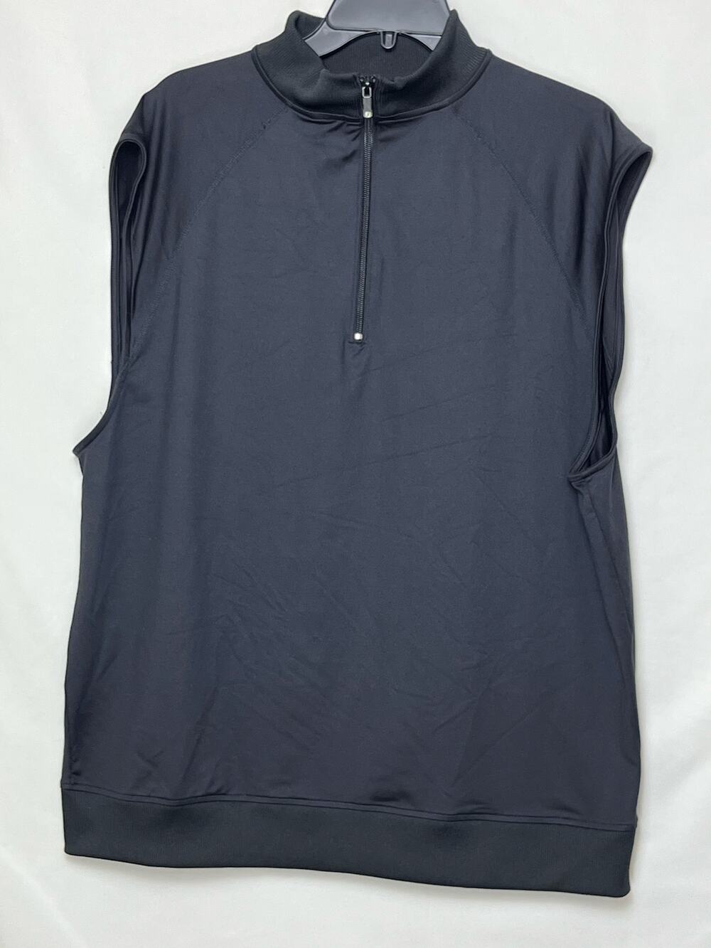FootJoy Men’s Large Black 1/4 Zip Windshirt Vest 1006520 Golf Outerwear Jacket